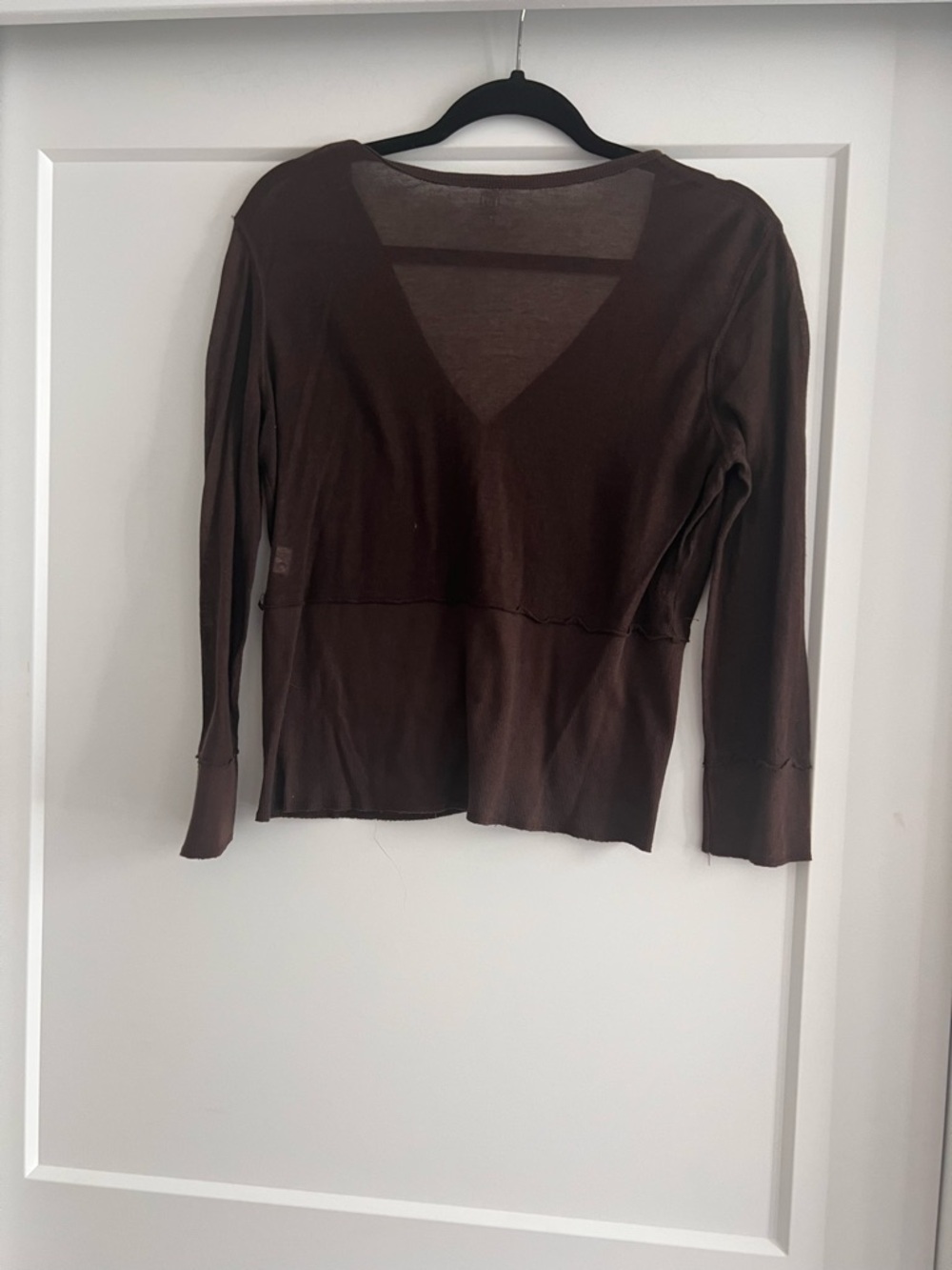 Gap Brown Lightweight V-Neck Button Cardigan | Si… - image 3